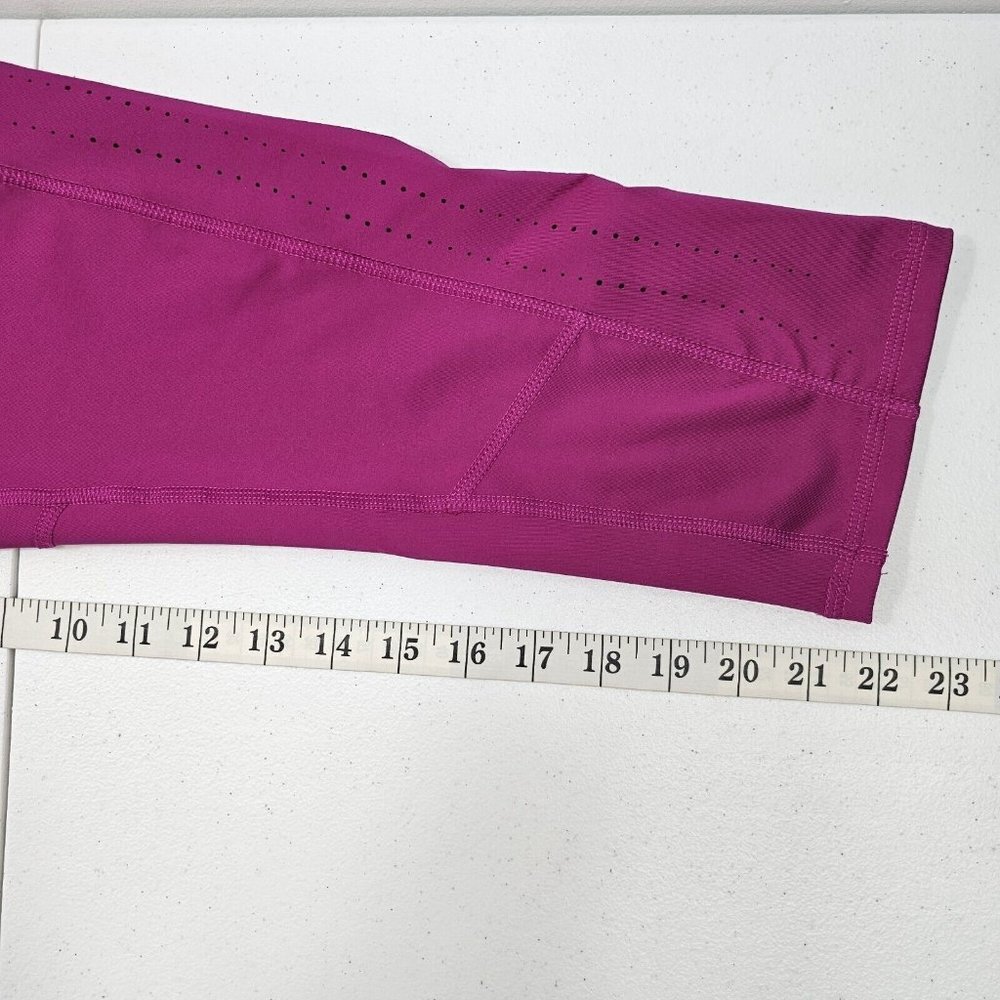 Champion Womens Leggings Size Large Fuchsia Pink Running Yoga Pockets Athletic - Picture 9 of 9